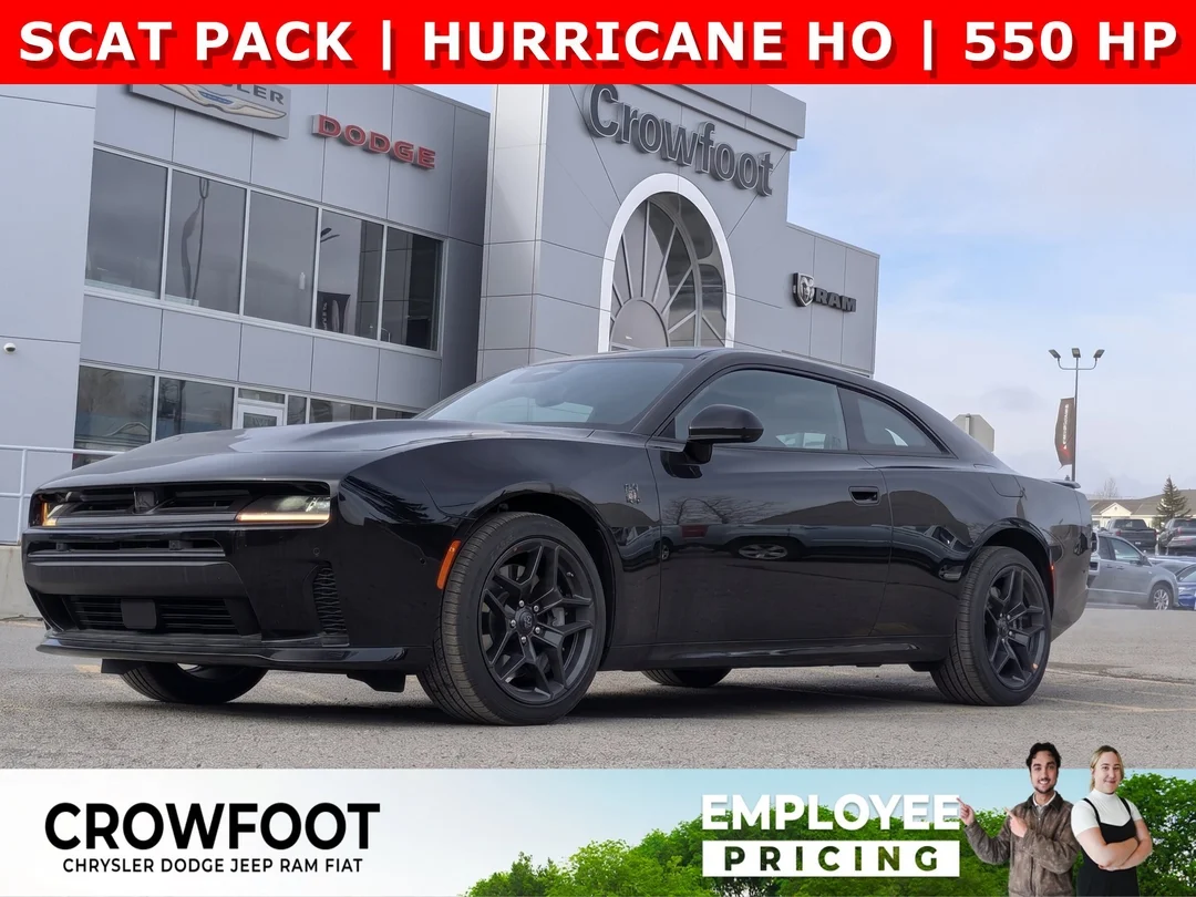 New 2026 Black Dodge Scat Pack - - AWD - Blacktop Pkg - 550 HP - Active Driving Assist & More! image 1