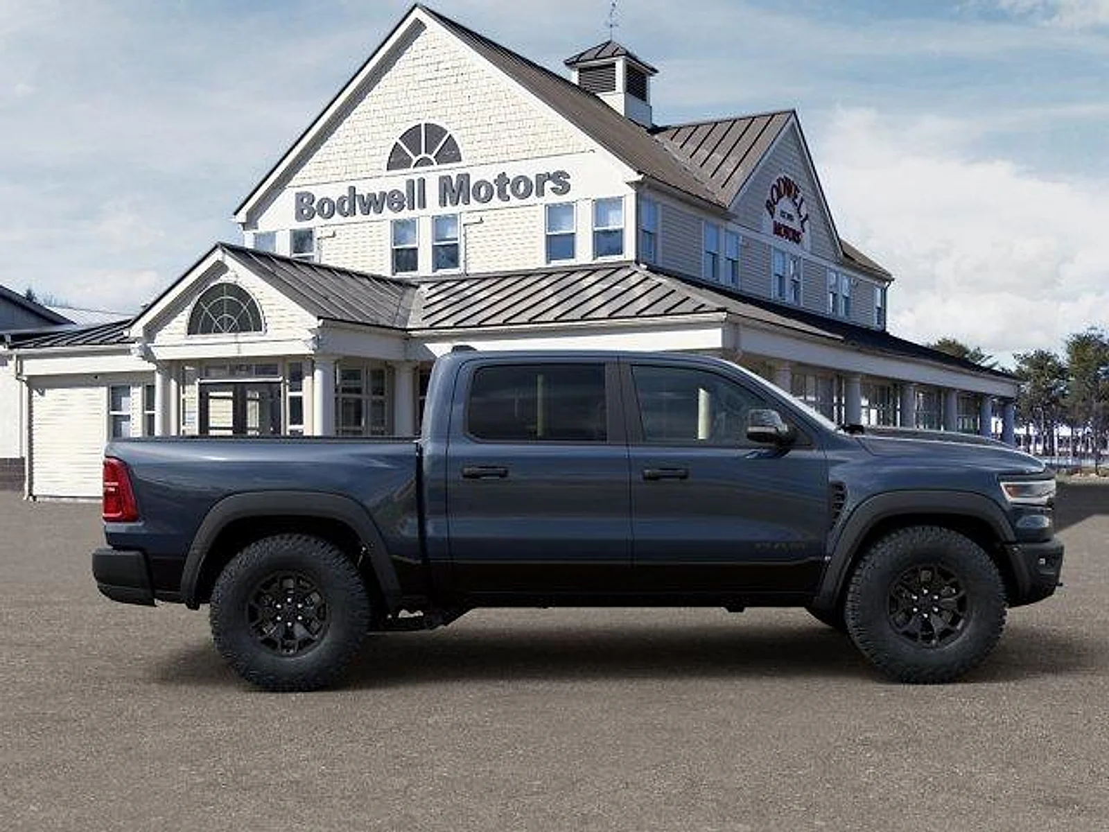 New 2026 Forged Blue Metallic Exterior Paint RAM RHO 4x4 Crew Cab 5