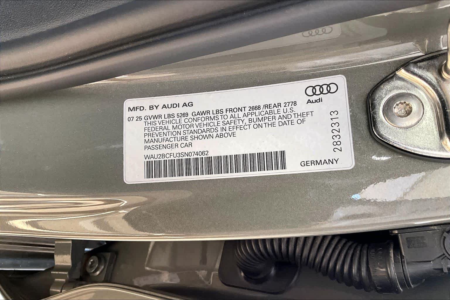 Used 2025 Chronos Gray Metallic Audi Premium Plus image 35