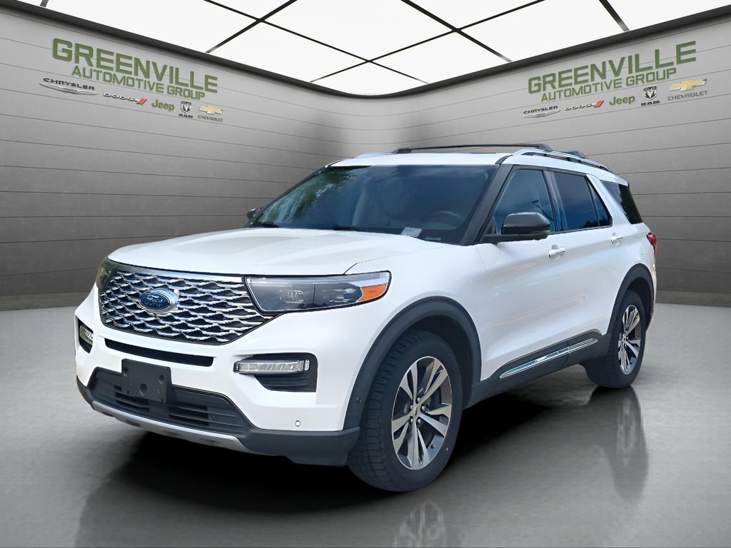 Used 2020 Star White Metallic Tri-Coat Ford Platinum 4WD image 1