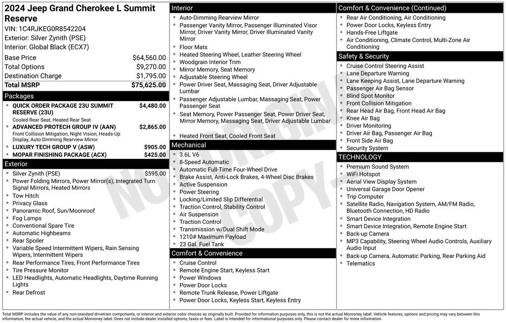 Used 2024 Silver Jeep Summit image 7
