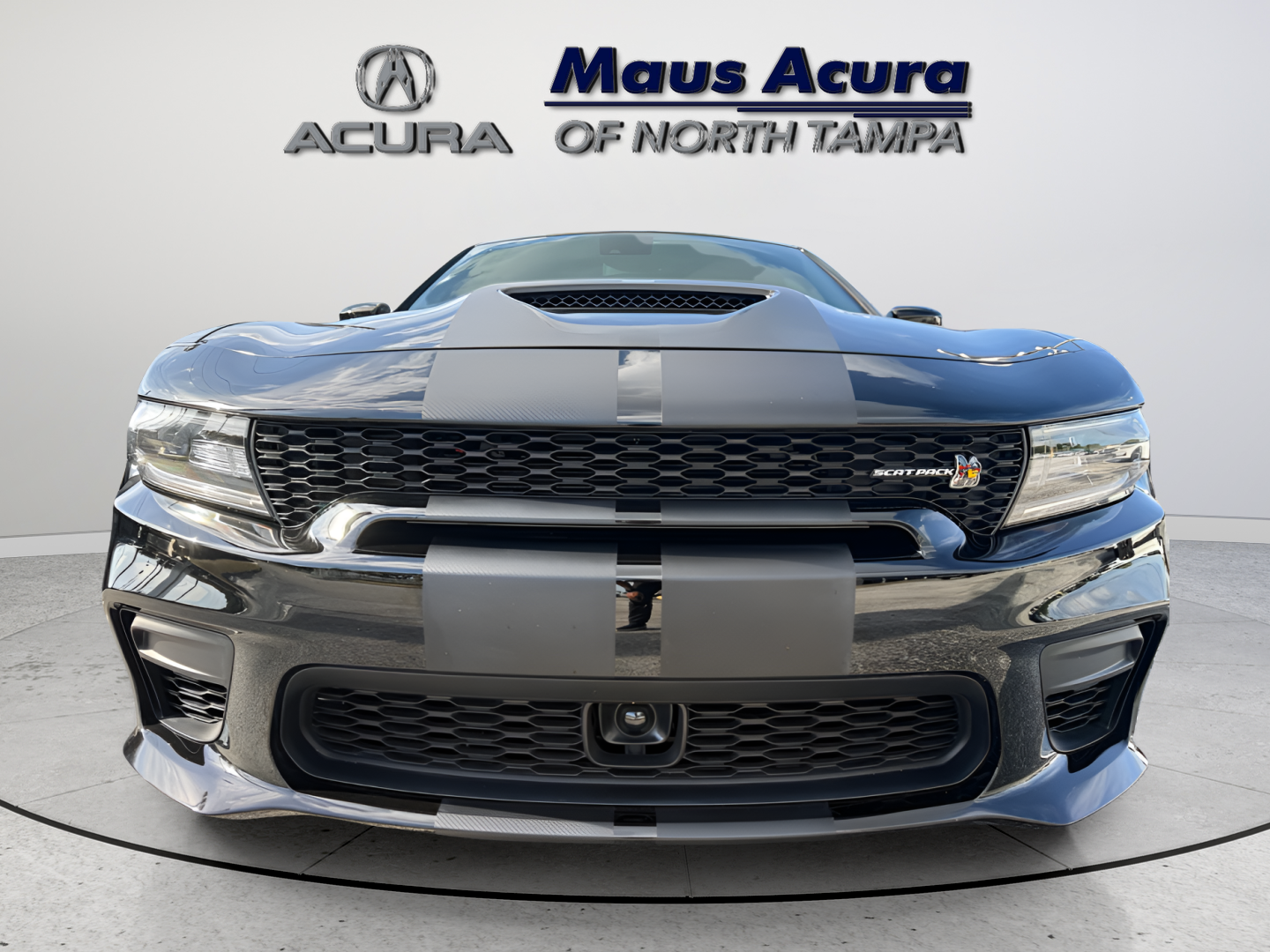 Used 2021 Pitch Black Clearcoat Dodge R/T Scat Pack Widebody image 2