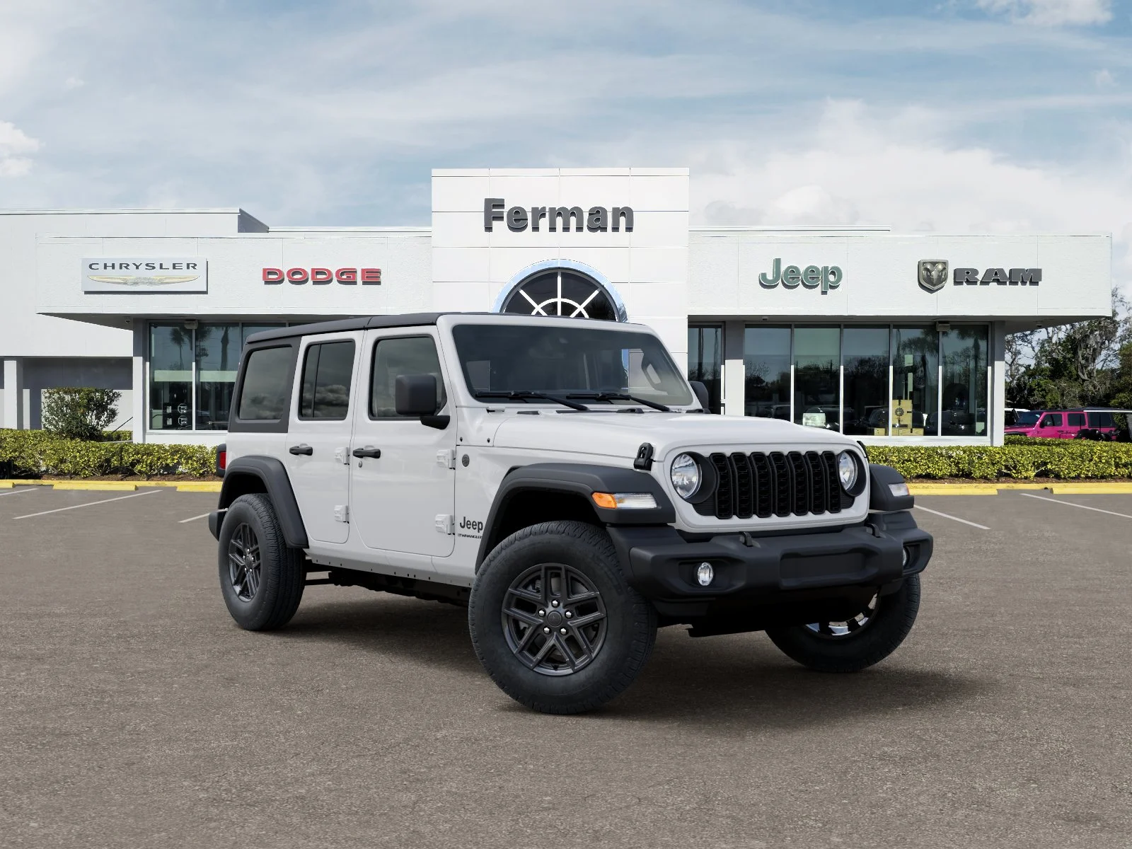 New 2026 Bright White Clear-Coat Exterior Paint Jeep Sport S image 35