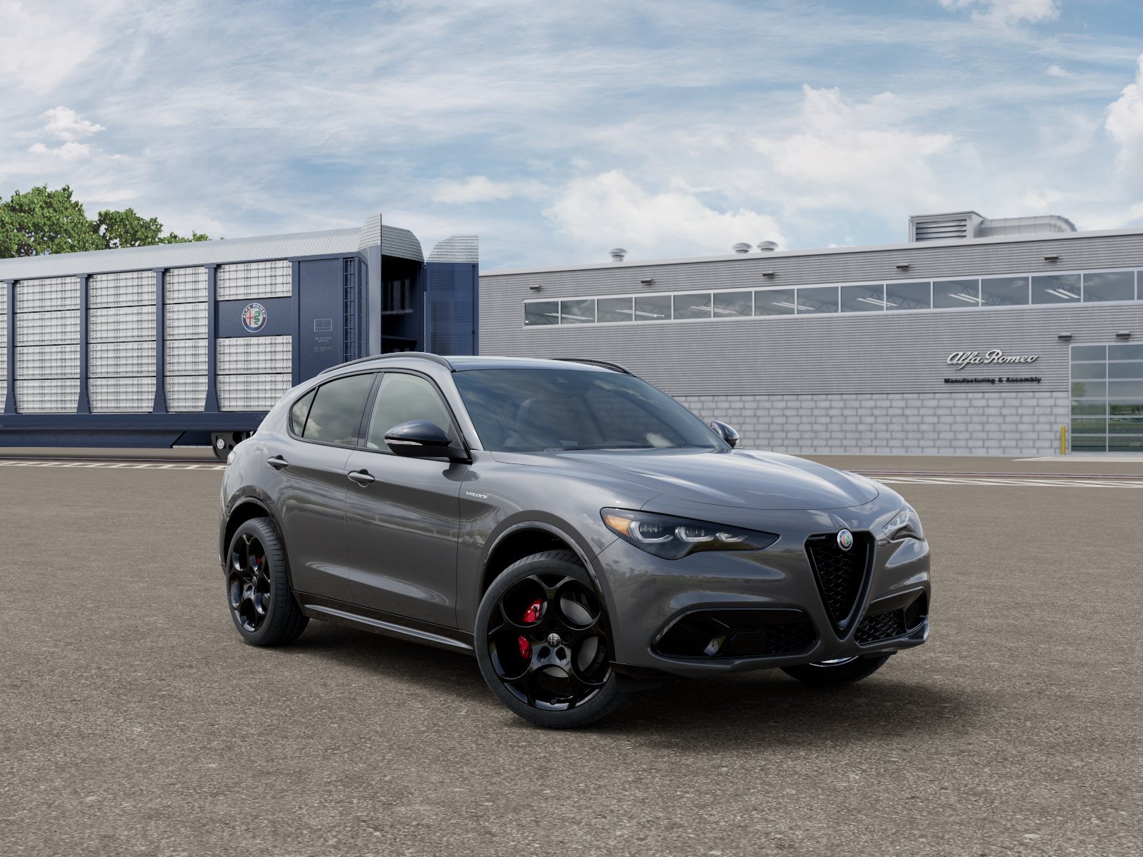 New 2026 Vesuvio Gray Metallic Exterior Paint Alfa Romeo Base image 3