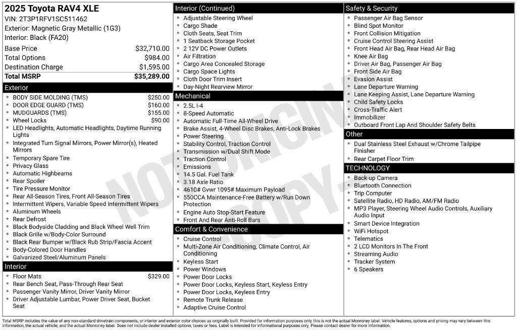 Certified Used 2025 Magnetic Gray Metallic Toyota XLE image 43