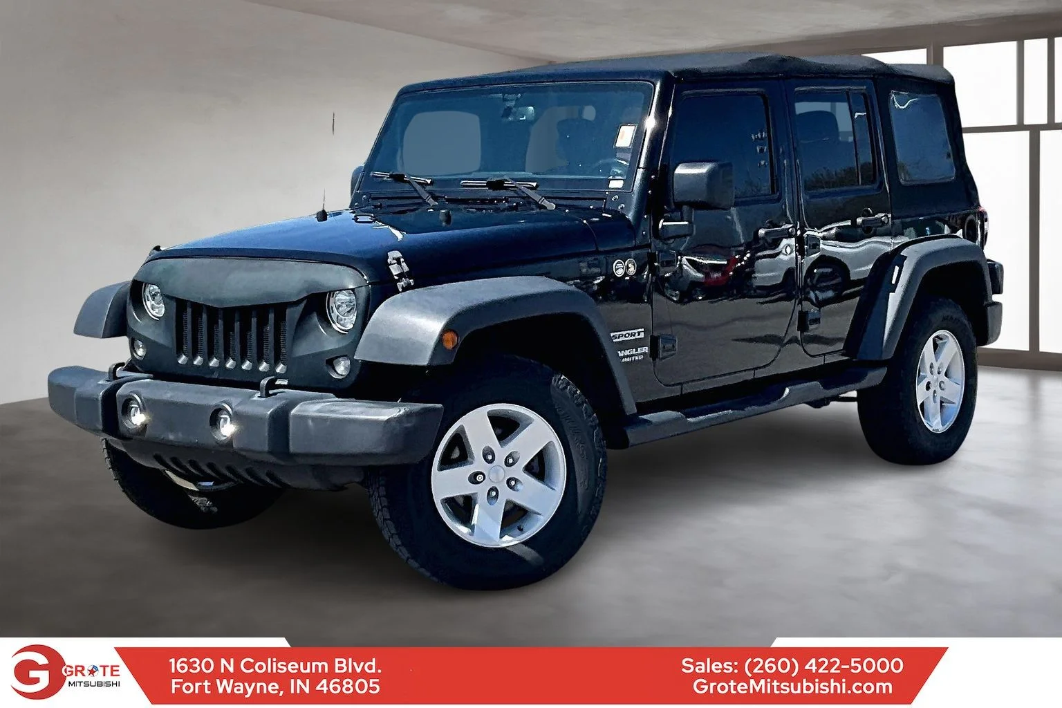 Used 2017 Black Jeep Unlimited Sport image 1