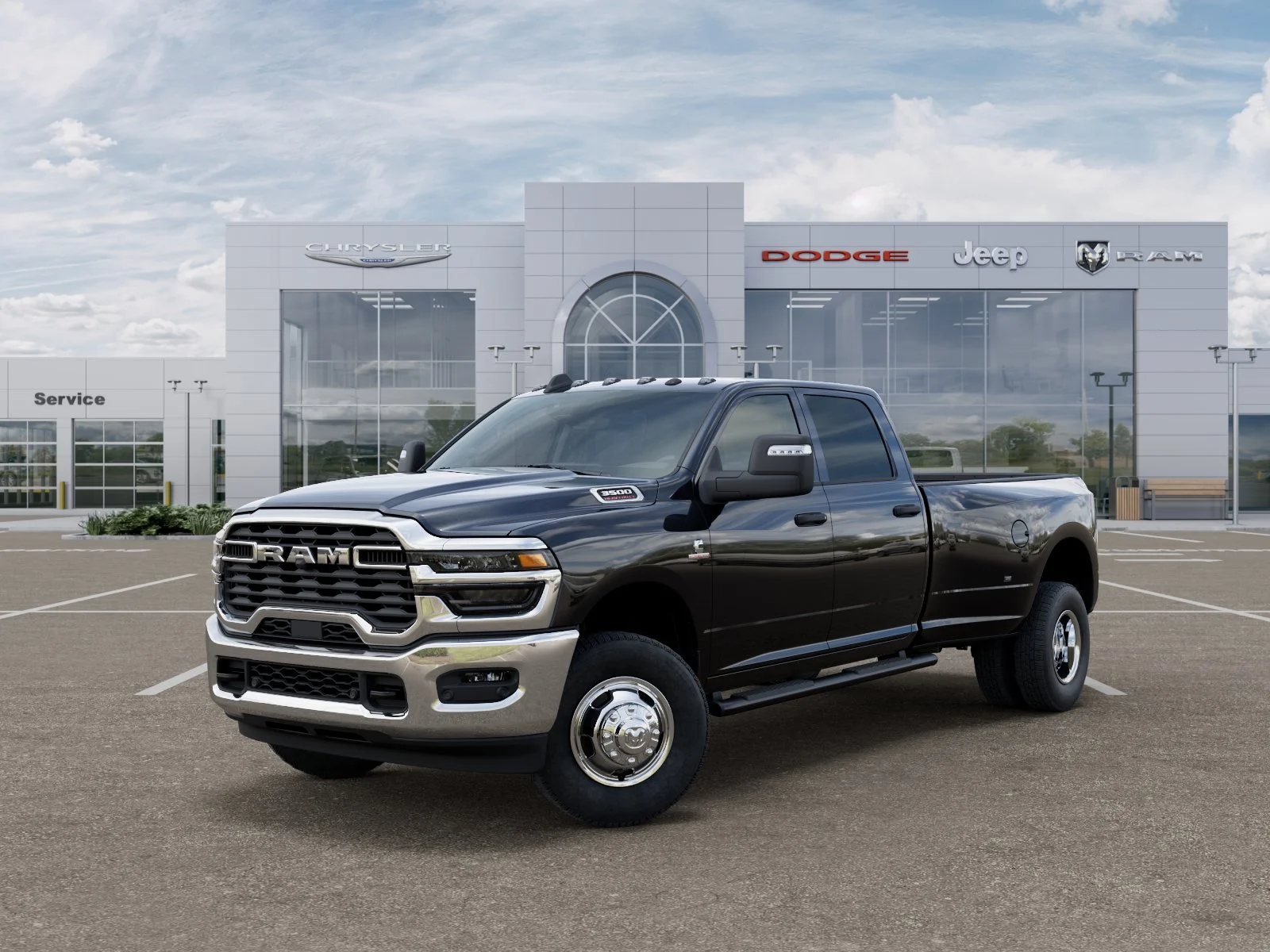 New 2026 Diamond Black Crystal Pearl-Coat Exterior Paint RAM Tradesman image 1