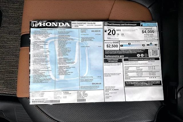 New 2026 Honda Passport TrailSport Elite 4D Sport Utility