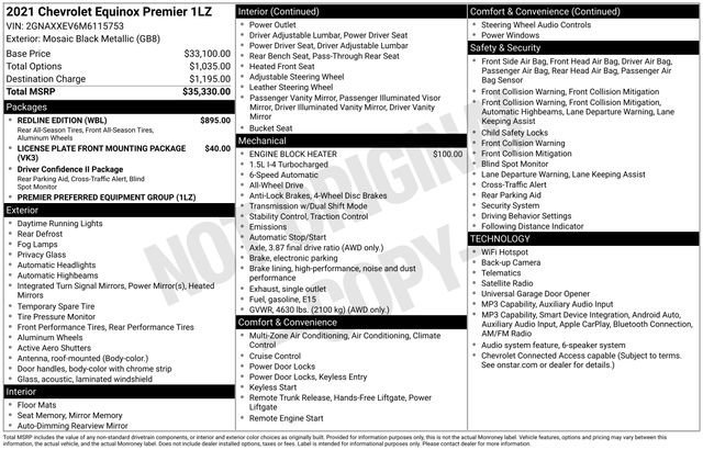 Certified Used 2021 MOSAIC BLACK METALLIC Chevrolet Premier image 34