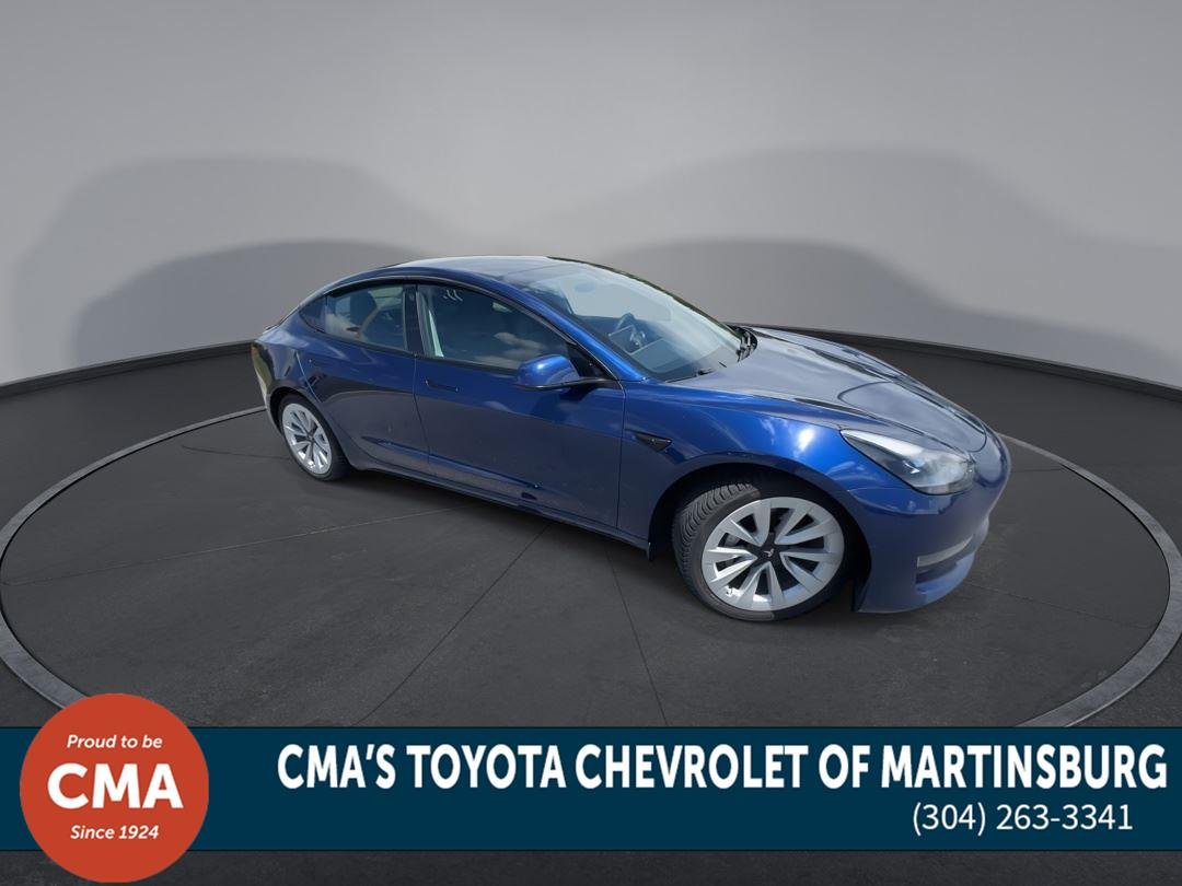 Used 2021 Deep Blue Metallic Tesla Long Range image 2