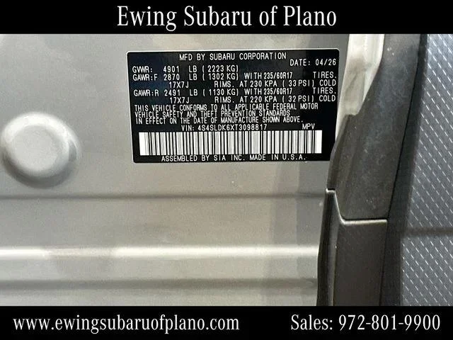 New 2026 RIVER ROCK PEARL Subaru Wilderness image 68