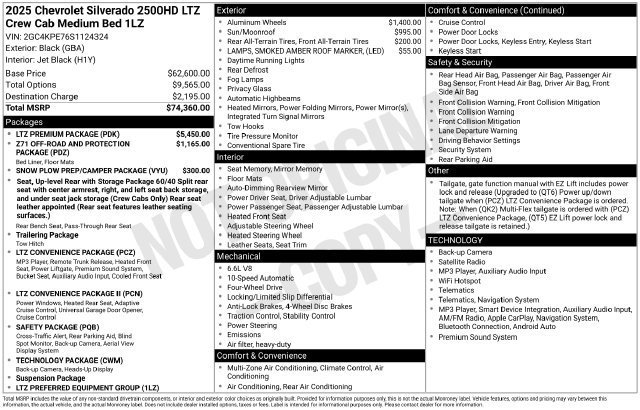 Used 2025 Black Chevrolet LTZ image 37