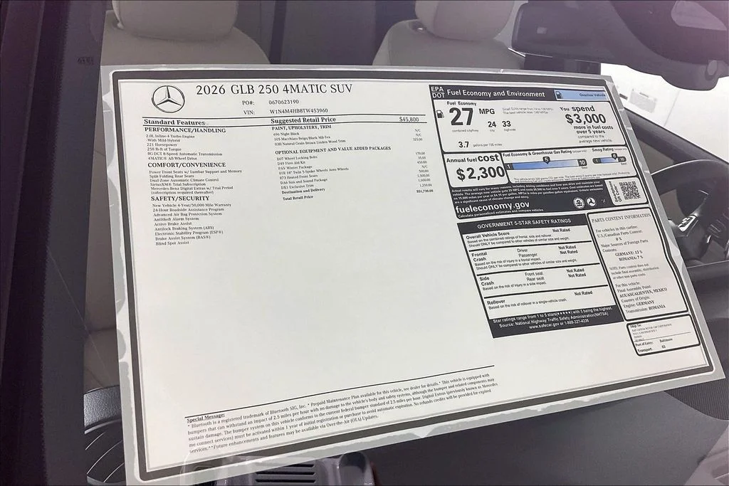 New 2026 Black Mercedes-Benz GLB 250 image 13