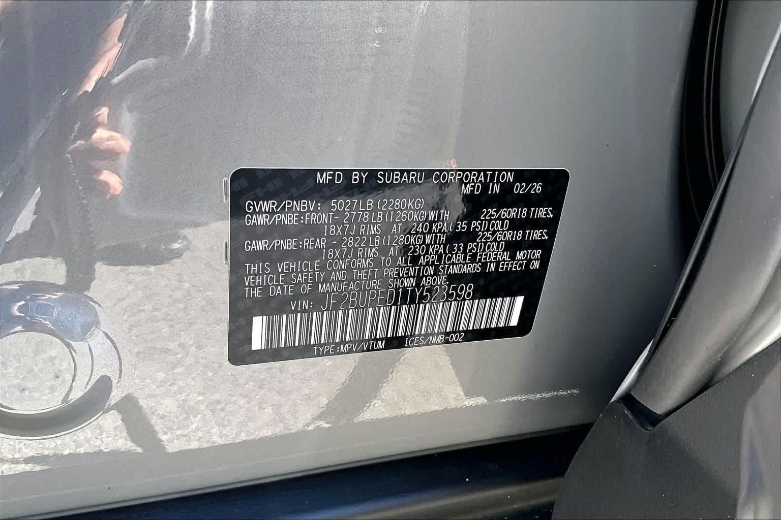 Used 2026 River Rock Pearl Subaru Touring image 59