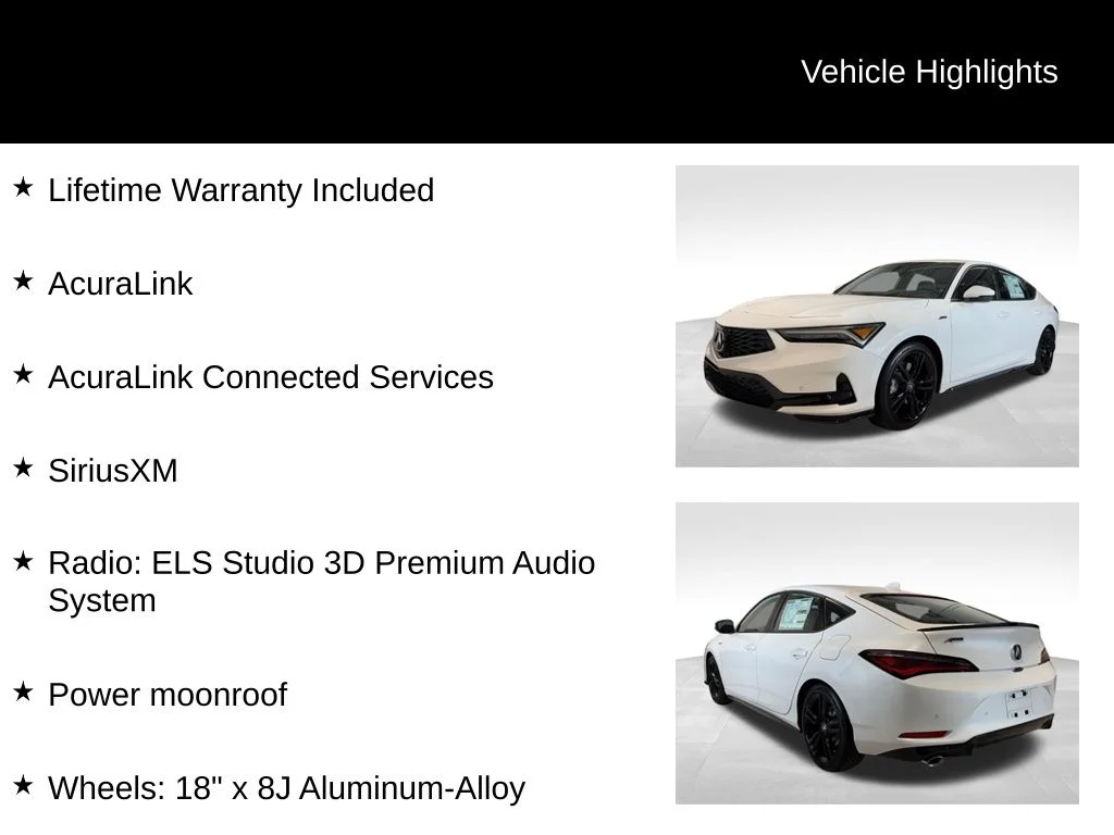 New 2026 White Acura A-Spec Tech Package image 5