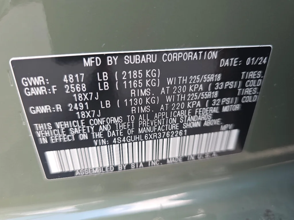 Certified Used 2024 Alpine Green Subaru Limited image 35
