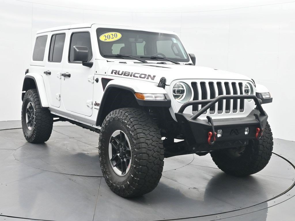 Used 2020 Bright White Clearcoat Jeep Rubicon image 3