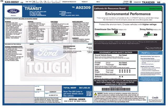 New 2026 Oxford White Ford Passenger Van XL image 23