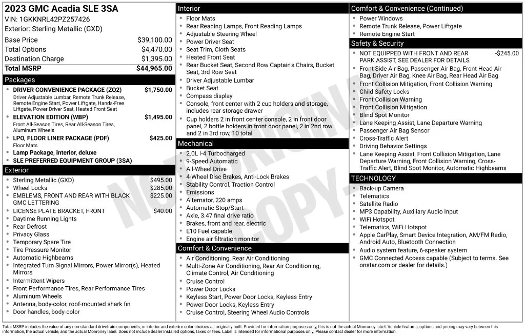 Used 2023 Silver GMC SLE image 2