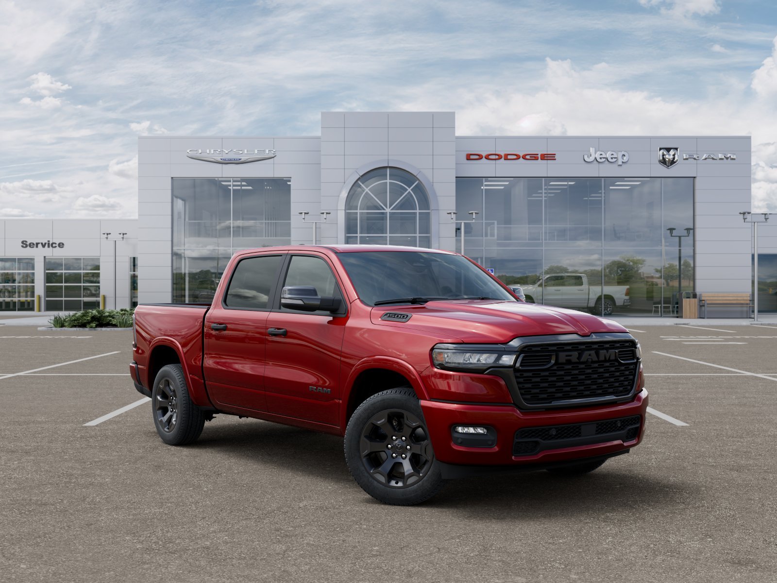 New 2026 Molten Red Pearl-Coat Exterior Paint RAM Big Horn Crew Cab 4x4 5