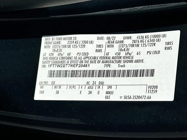 Used 2022 Blue Ford Lariat image 31