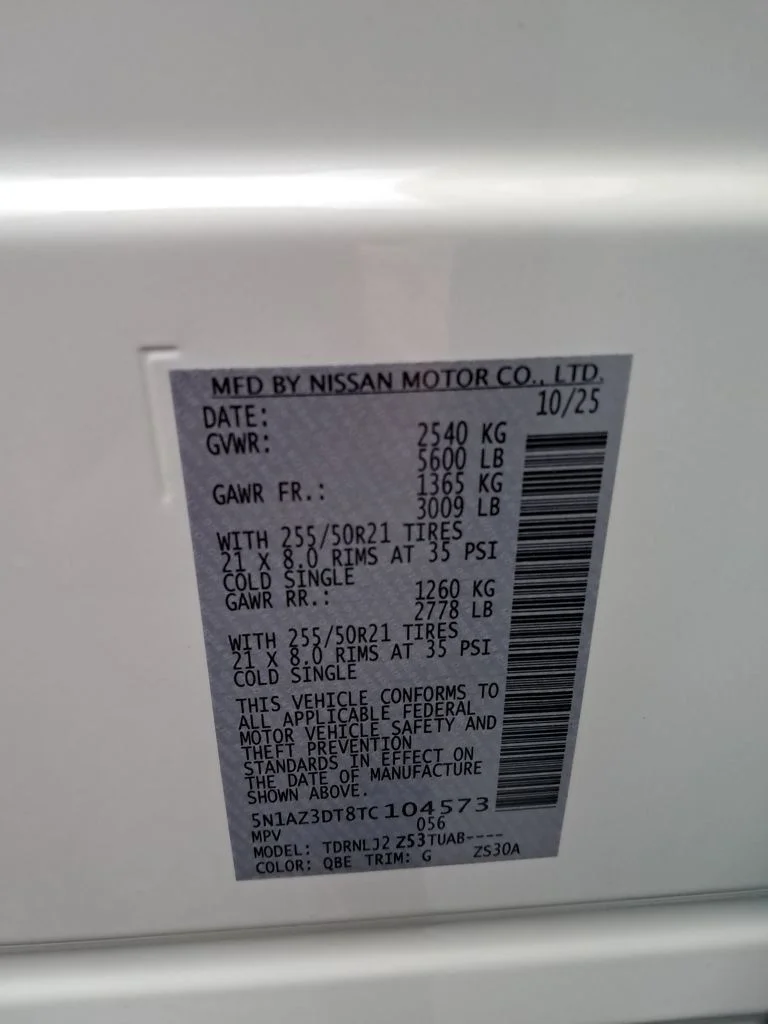 New 2026 White Nissan Platinum image 31