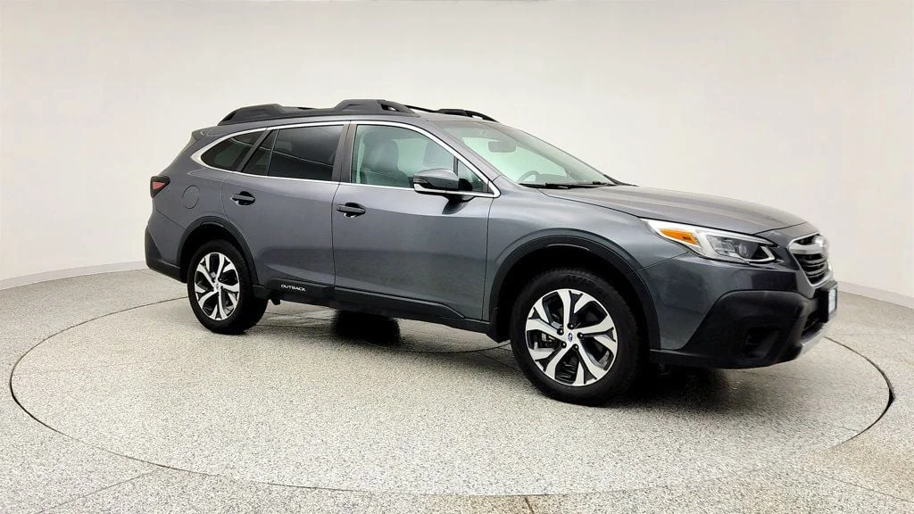 Used 2022 Magnetite Gray Metallic Subaru Limited CVT with Power Moonroof, HSW, Navigation System & More image 3