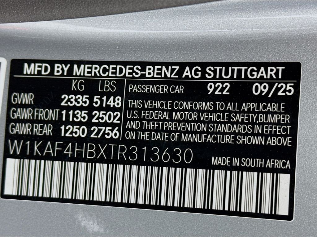 New 2026 Cirrus Silver Metallic Mercedes-Benz C 300 image 27