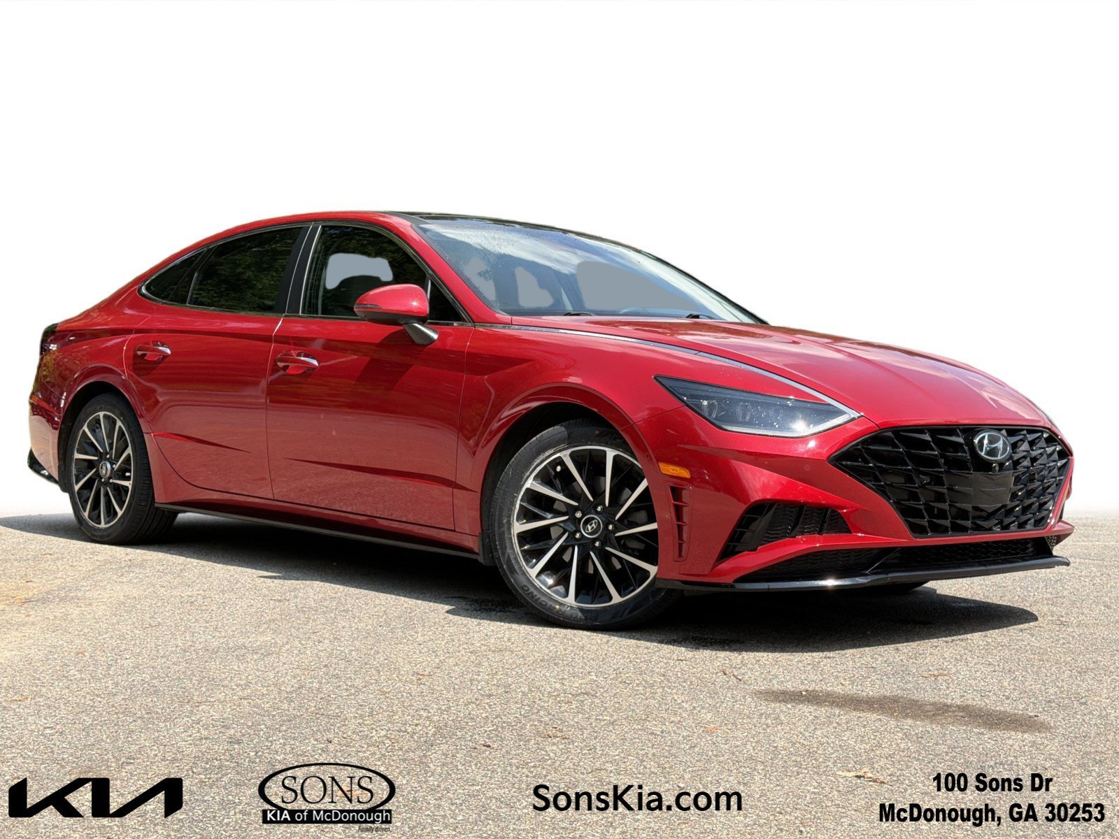 Used 2021 Calypso Red Hyundai Limited image 1