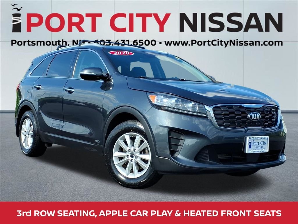Used 2020 Gravity Grey Kia LX w/convenience pkg & 3rd row seat image 1