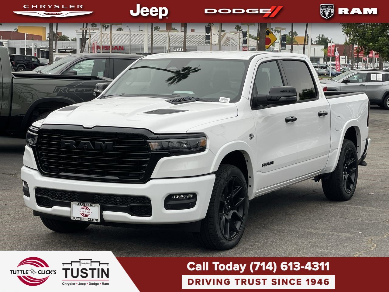 New 2026 Bright White Clear-Coat Exterior Paint RAM Laramie image 3