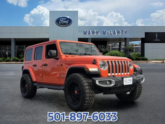 Used 2020 Orange Jeep Unlimited Sahara image 7