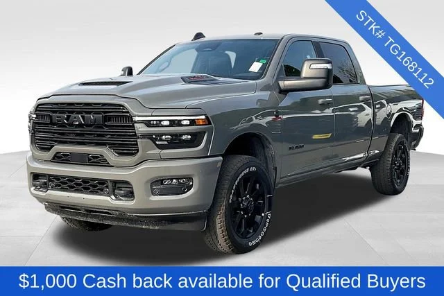 New 2026 Ceramic Gray Clear-Coat Exterior Paint RAM Laramie image 2
