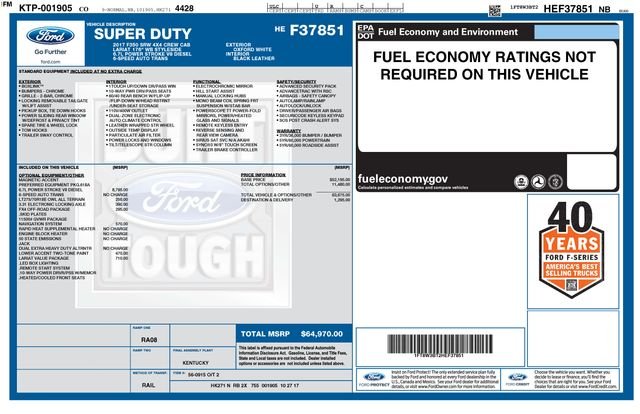 Used 2017 Oxford White Ford Lariat image 34
