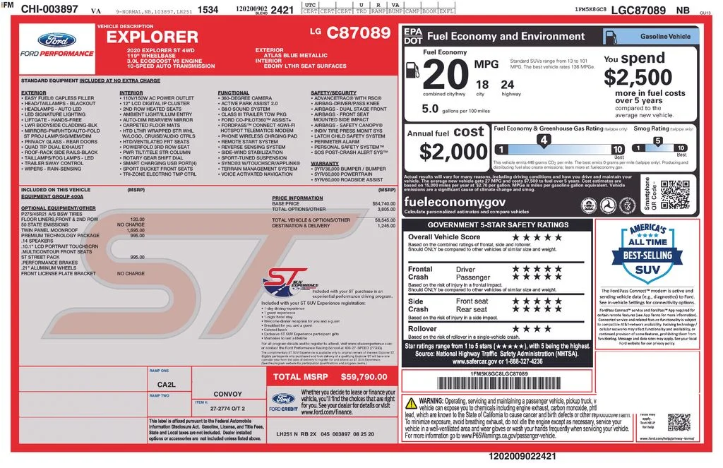 Used 2020 Blue Ford ST image 5