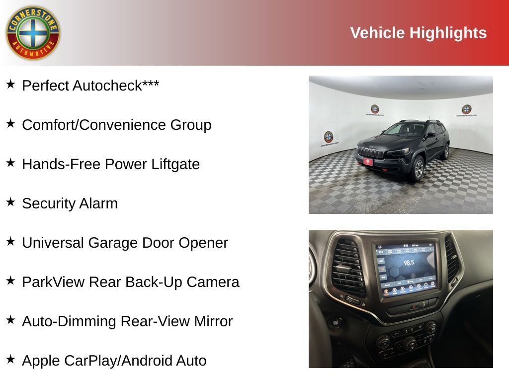 Used 2022 Jeep Cherokee Trailhawk with VIN 1C4PJMBX3ND539354 for sale in Elk River, Minnesota