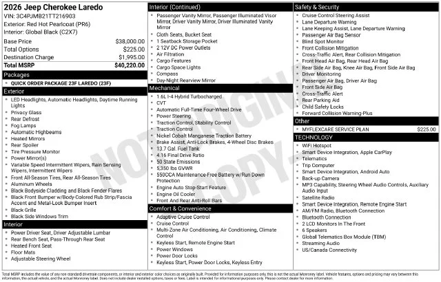 New 2026 Red Jeep Laredo image 50