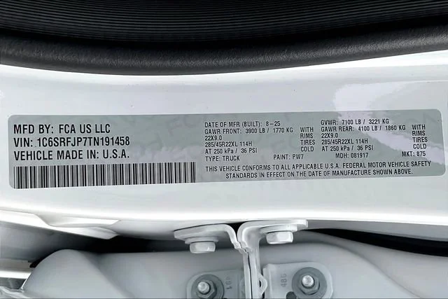 New 2026 Bright White Clear-Coat Exterior Paint RAM Laramie image 14
