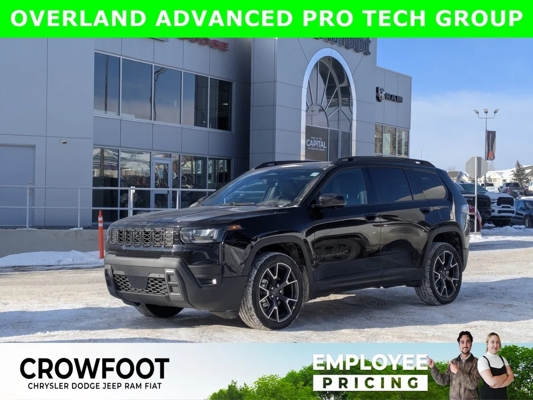 New 2026 Black Jeep Overland - - 4x4 - Surround View - Ventilated Seats - Remote Start & More! image 1