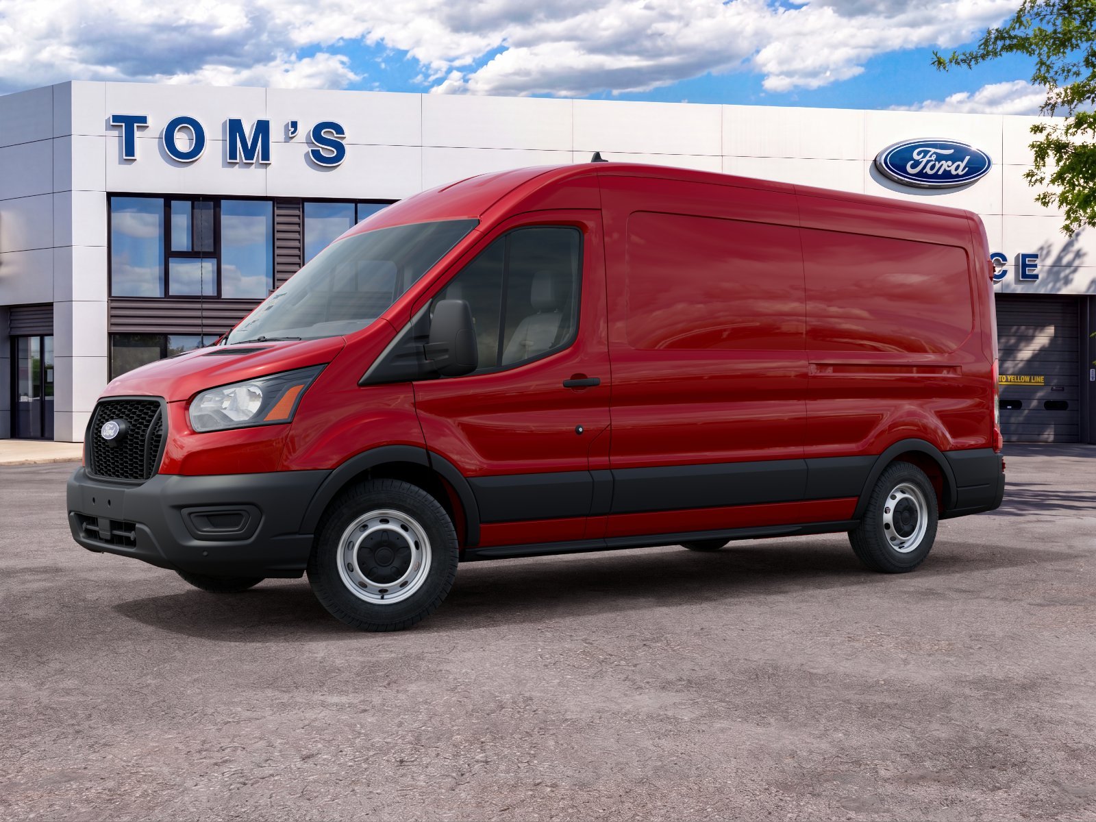 New 2027 Race Red Ford Cargo Van image 1