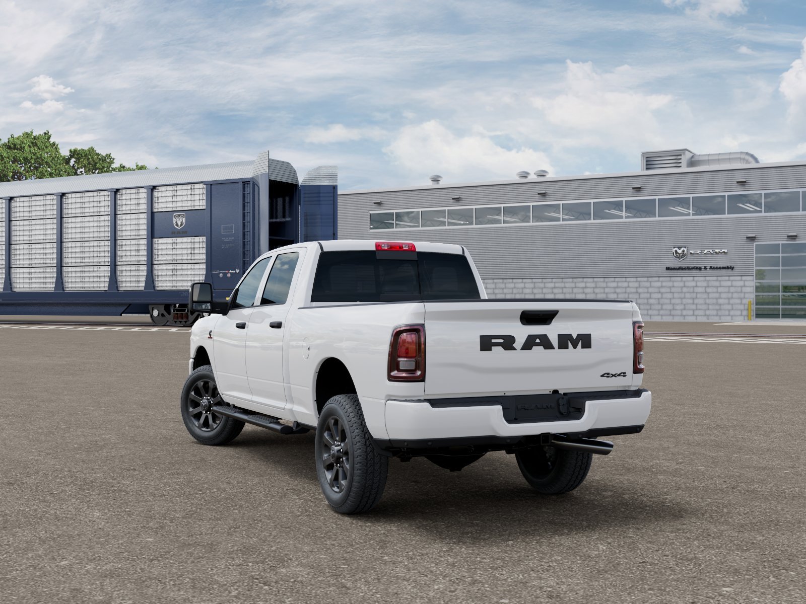 New 2026 Bright White Clear-Coat Exterior Paint RAM Black Express image 4