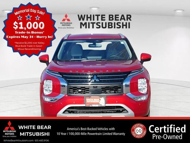 Certified 2025 Mitsubishi Outlander Plug-in Hybrid SEL with VIN JA4T5WA90SZ001303 for sale in White Bear Lake, Minnesota