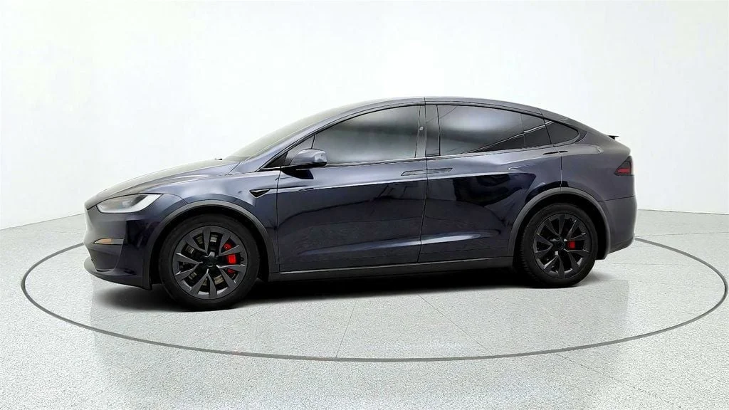 Used 2024 Stealth Grey Tesla Plaid AWD w/ White & Black Vegan Leather Interior image 8
