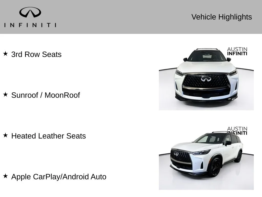 Certified Used 2026 White / Black INFINITI SPORT image 3