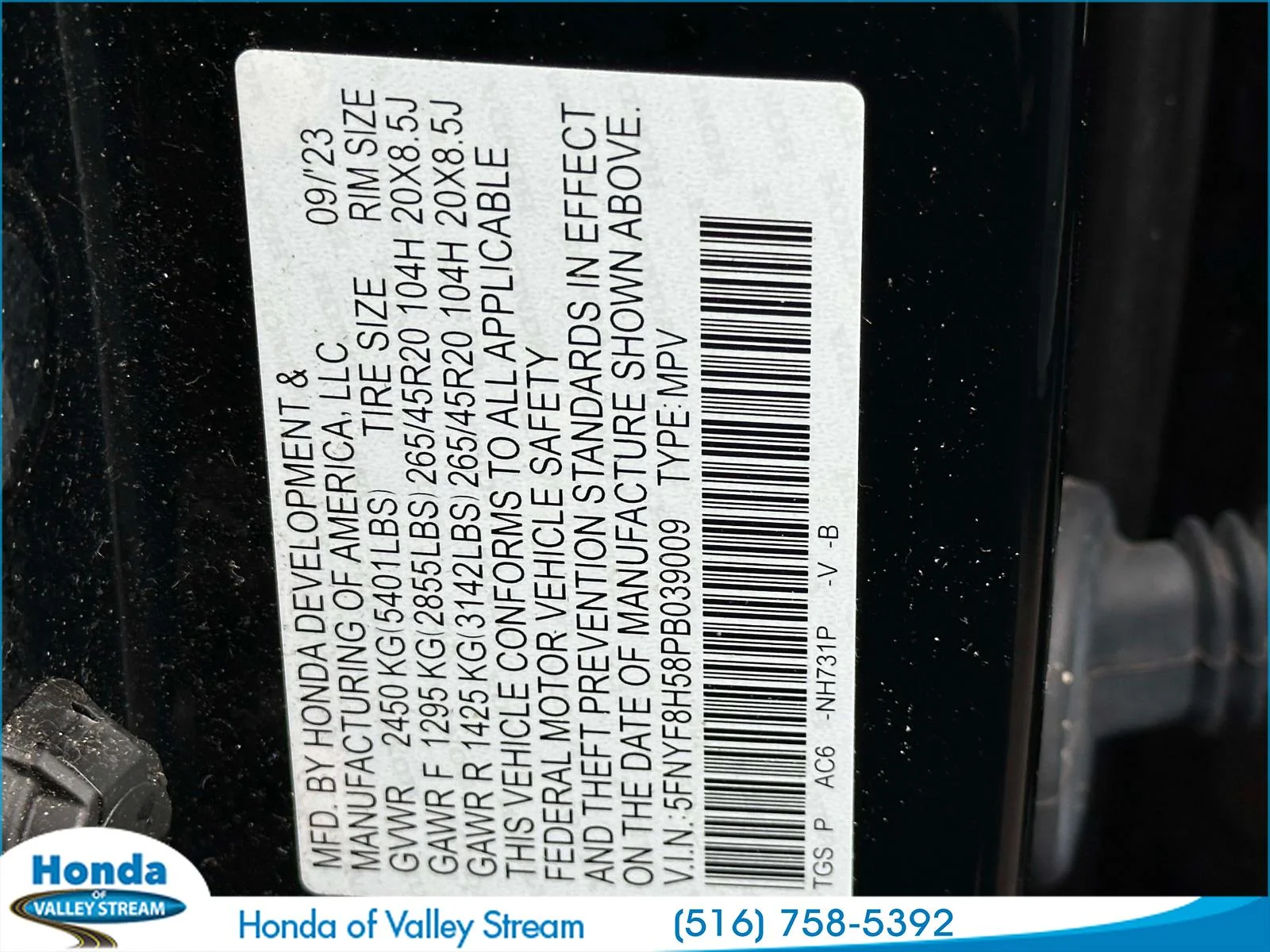 Certified Used 2023 Crystal Black Pearl Honda EX-L image 17