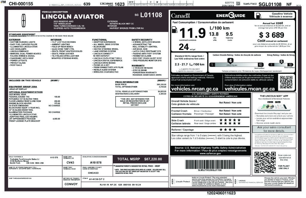 Used 2025 Black Lincoln Reserve image 24