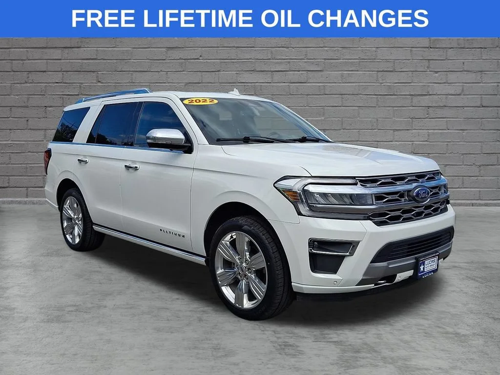 Used 2022 Star White Metallic Tri-Coat Ford Platinum image 1