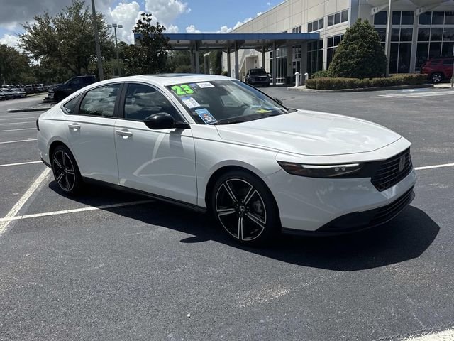 Used 2023 Platinum White Pearl Honda HYBRID SPORT image 2