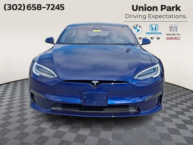 Used 2021 Deep Blue Metallic Tesla Plaid image 2