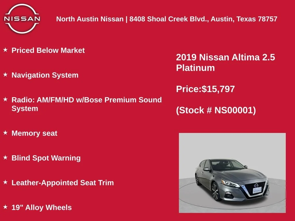 Used 2019 Gray Nissan 2.5 Platinum image 11